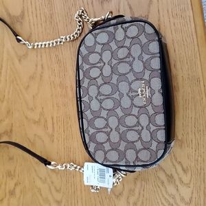Coach khaki and brown small purse. Brand new with tag